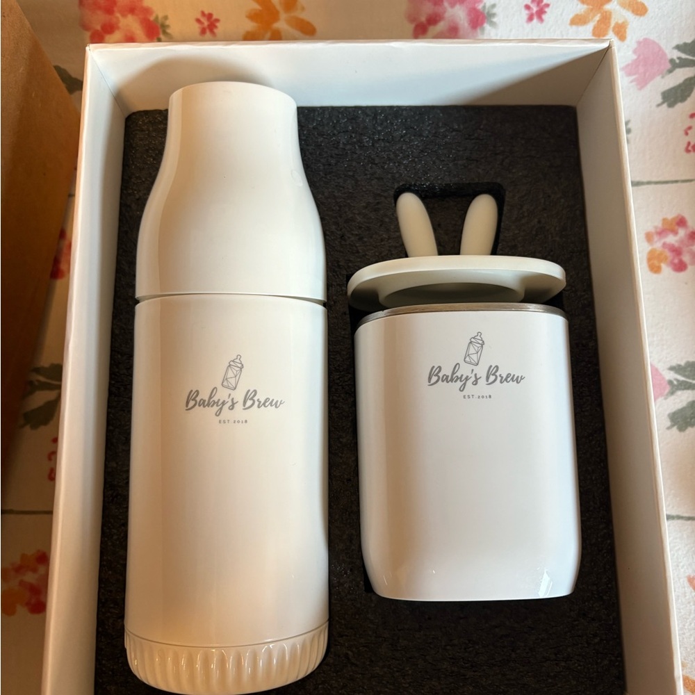Baby's Brew White Bottle Warmer Set